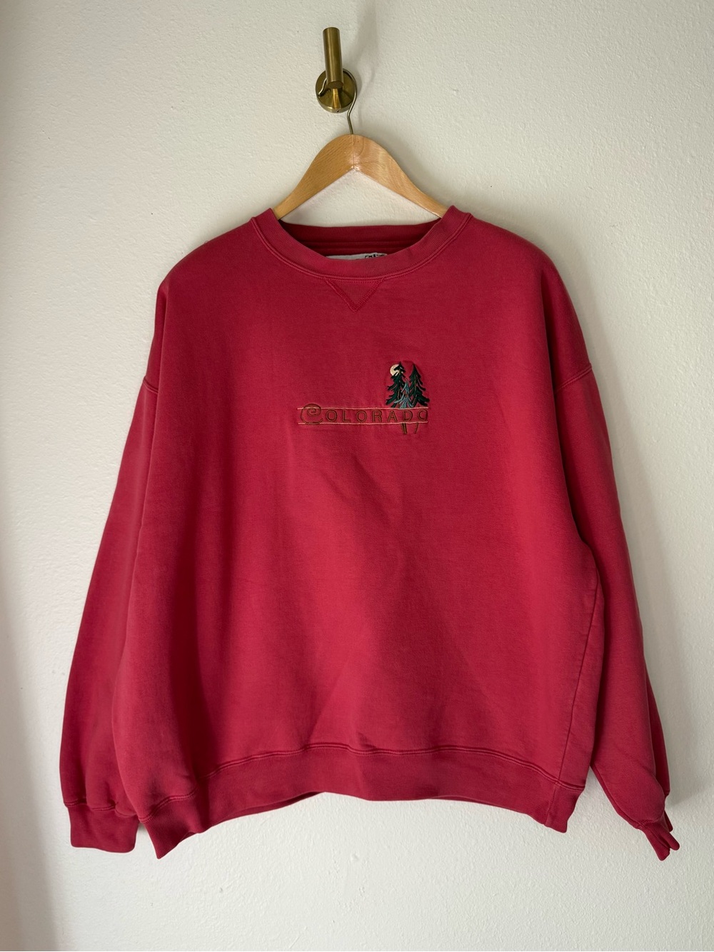 Vintage Colorado Embroidered Oversized Cotton Crewneck Sweatshirt size XL